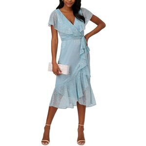 Adrianna Papell Sky Blue Midi Dress